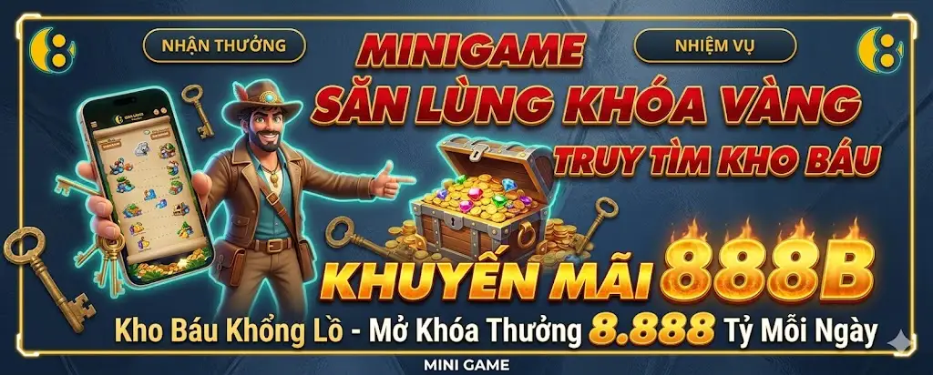 Sự kiện Mini game truy lùng khóa vàng 888b